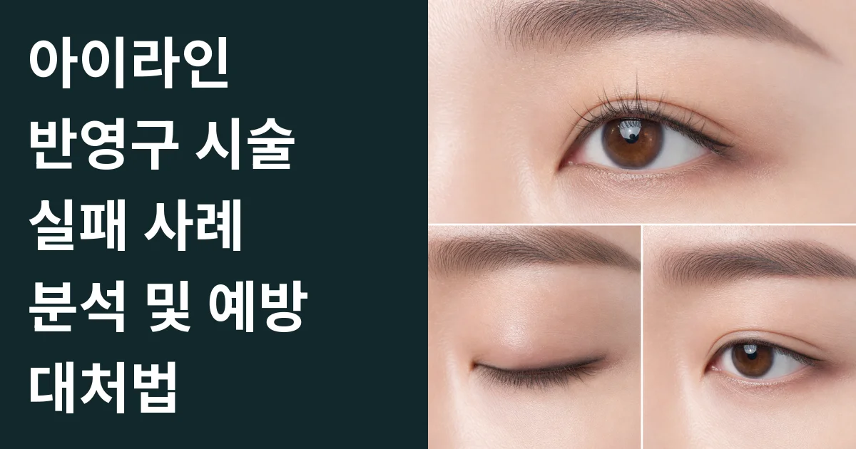 아이라인 반영구 시술 실패 사례 분석 및 예방 대처법
