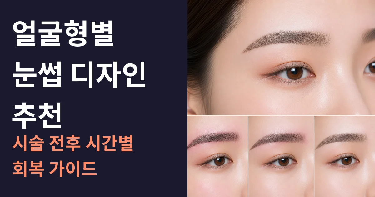얼굴형별 눈썹 디자인 추천: 시술 전후 시간별 회복 가이드
