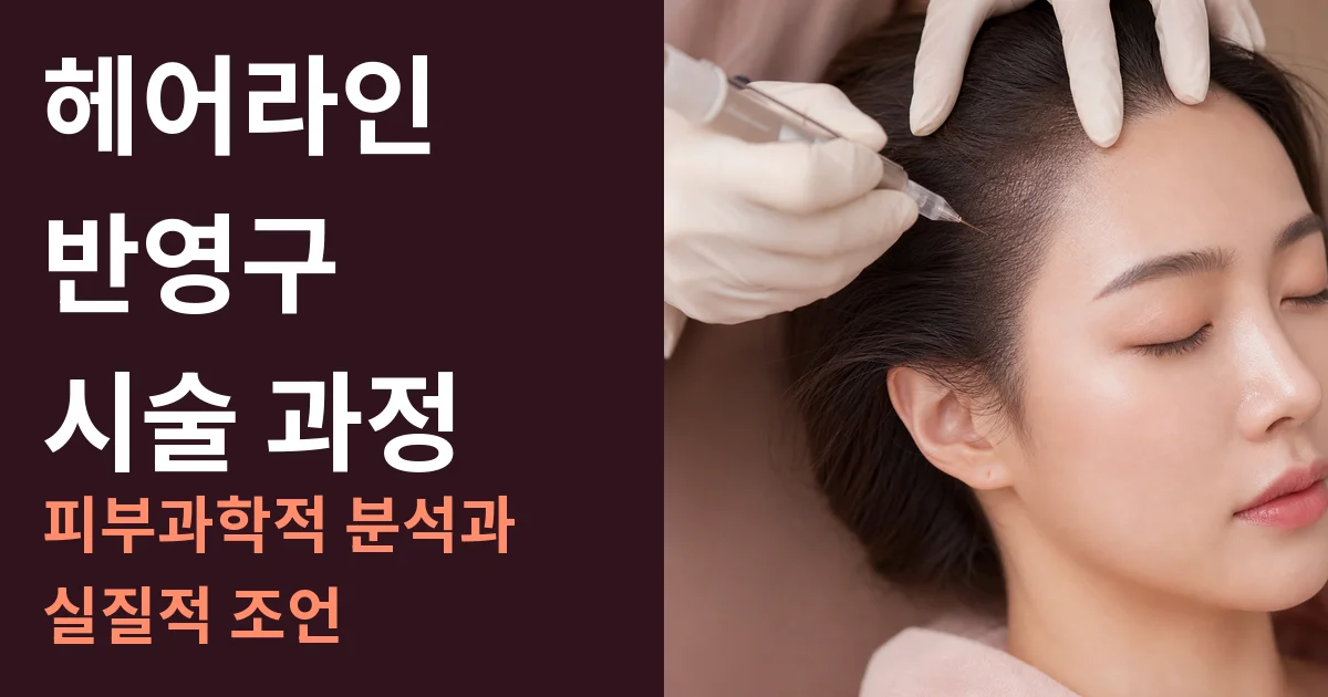 헤어라인 반영구 시술 과정: 피부과학적 분석과 실질적 조언