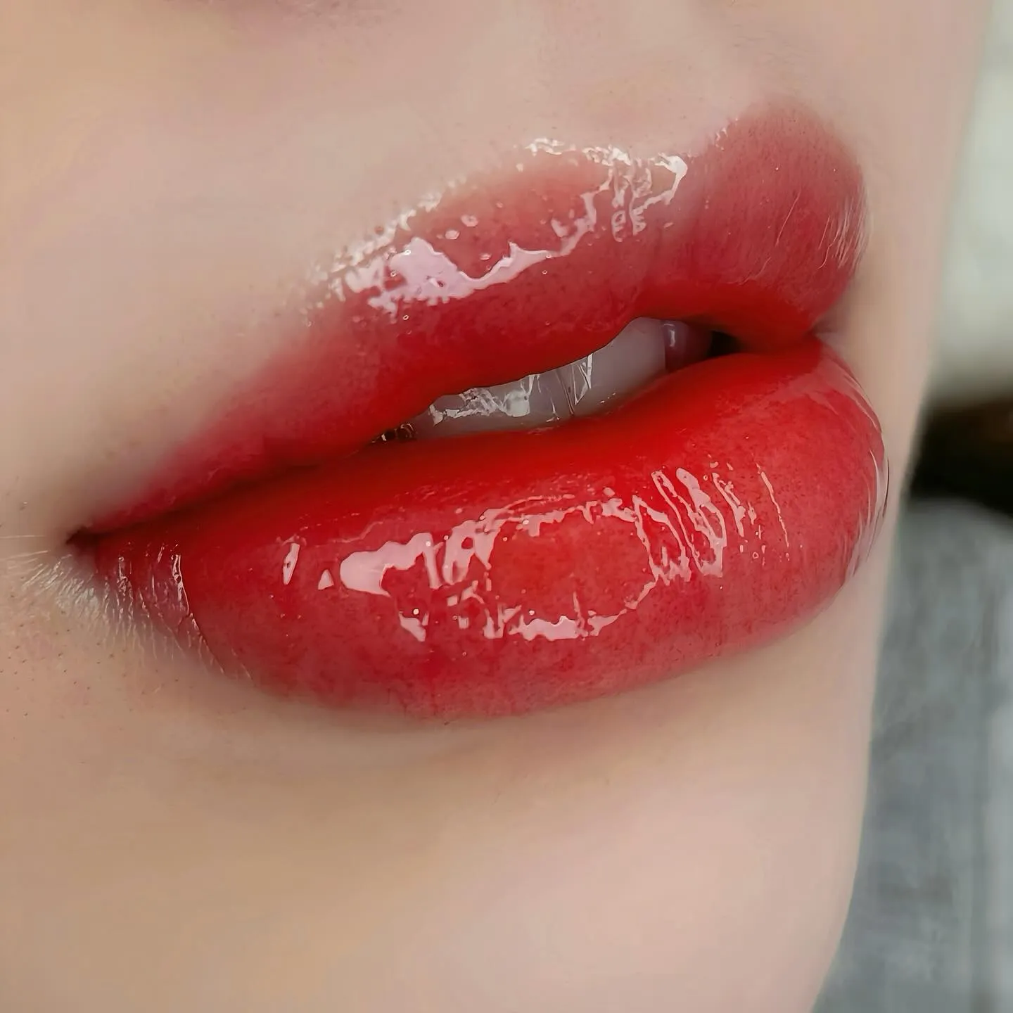 입술 반영구 풀립의 시술 과정 관련 입술 시술 예시