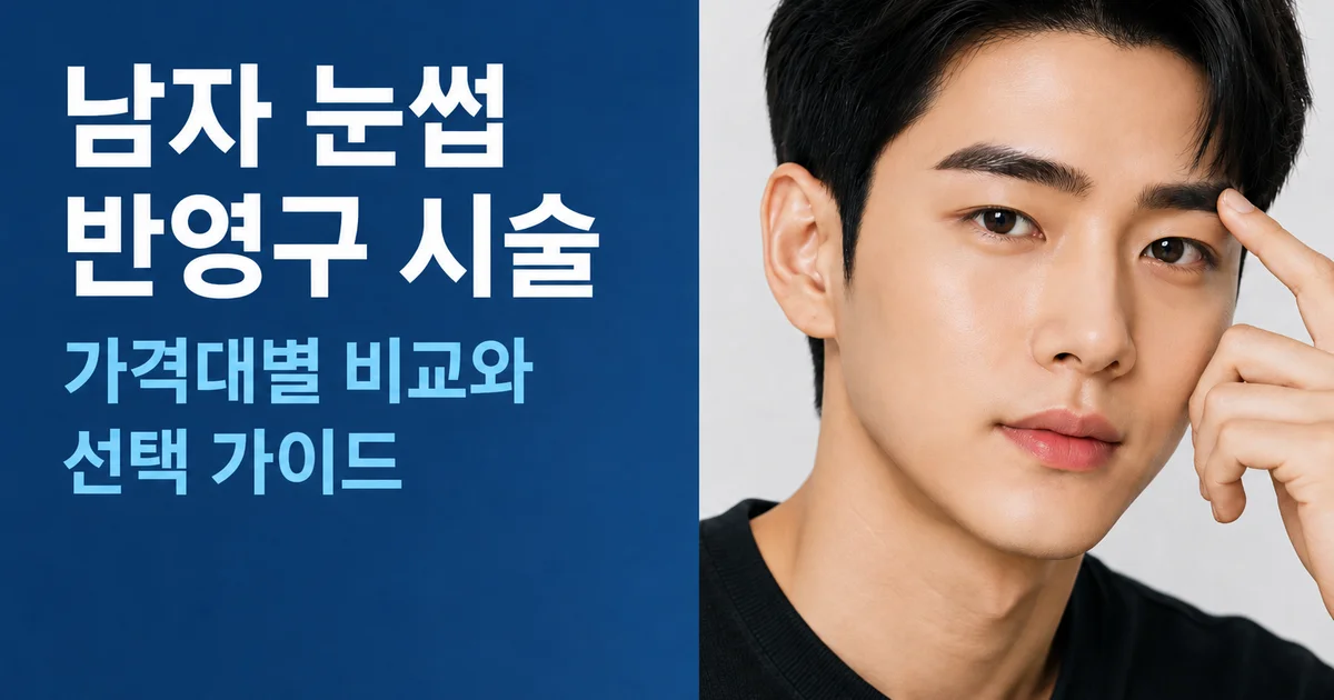 남자 눈썹 반영구 시술: 가격대별 비교와 선택 가이드