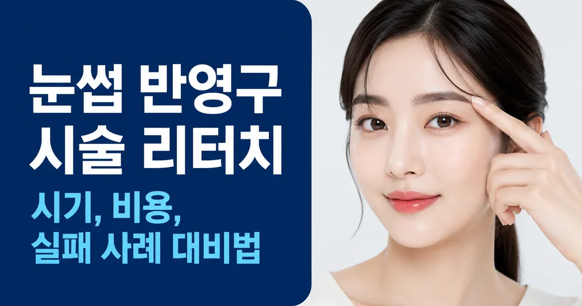눈썹 반영구 시술 리터치: 시기, 비용, 실패 사례 대비법